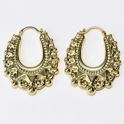 9ct gold oval - oval, hoop