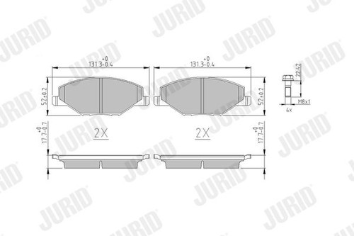 Brake pad set disc - set,,