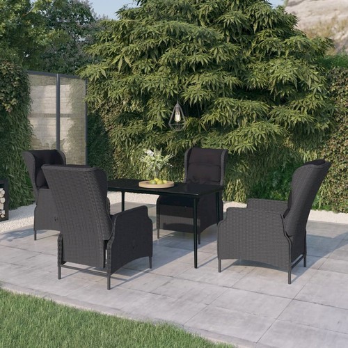 Garden dining set dark grey - dark,