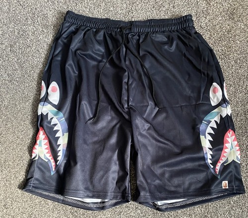 Black bape shorts - black,