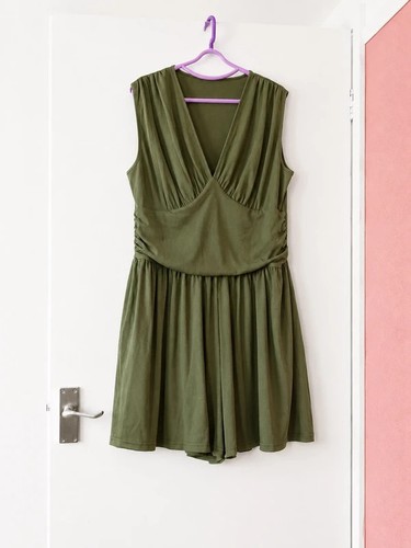 Khaki green sleeveless - khaki,