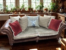 3 Seater Leather Fabric Tetrad