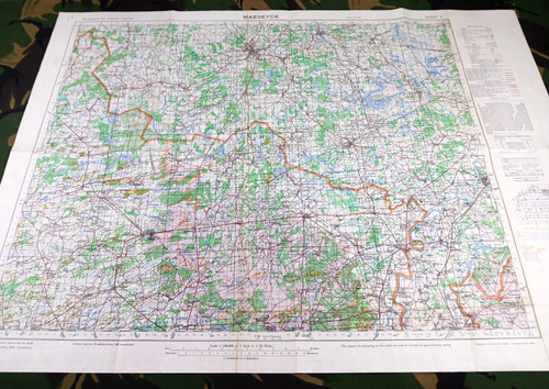 Ww2 british map from operation - map,