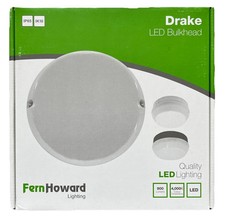 Fern Howard Drake Small 10W LED ROUND Bulkhead IP65 218MM 900Lumen 4000K White