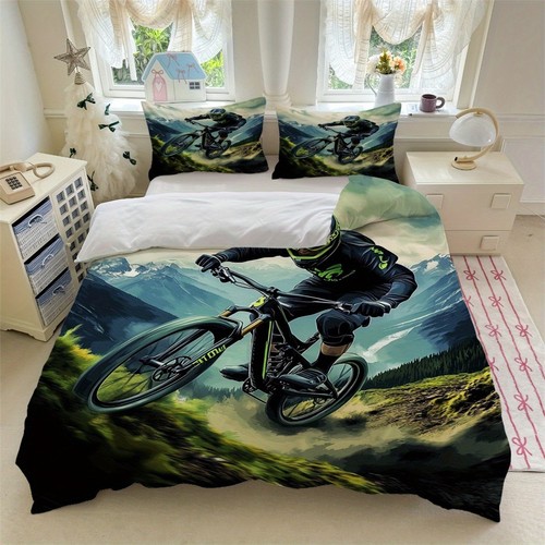 Forest mountain bike quilt - forest,