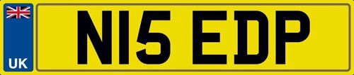 Nice initials number plate - initials, n15