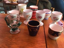 SET OF 10 VINTAGE EGG CUPS