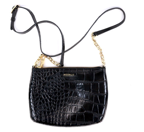 Modalu leather black snakeskin - modalu,