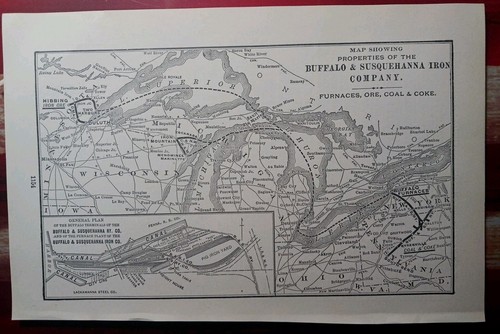 1904 rare railroad map - rare,