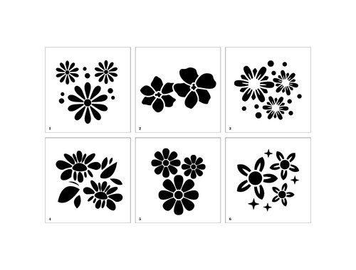 Flower stencils part - flower,