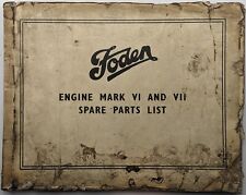 Original Foden Two Stroke Oil Engine Mk VI & VII Spare Parts List / Manual, 1963