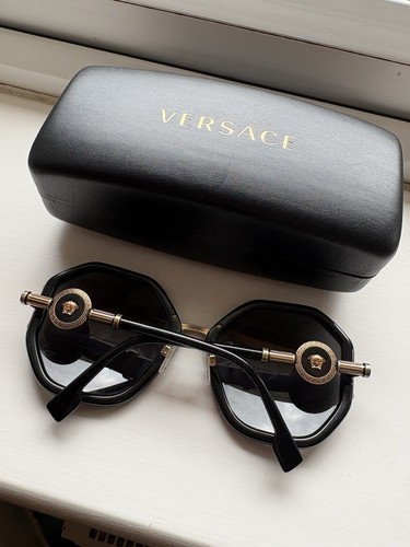Versace sunglasses black gold - versace,
