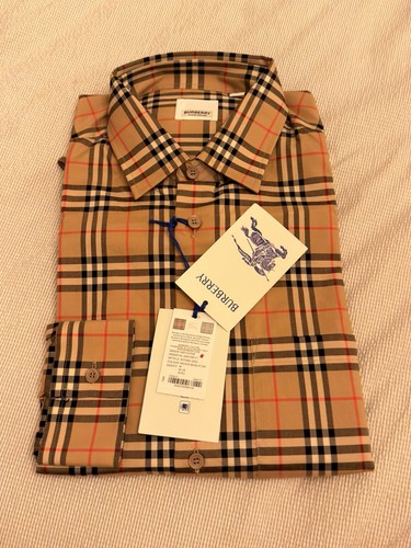 Men check shirt burberry - check,
