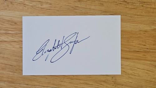 Elizabeth taylor signed 3x5 - elizabeth,
