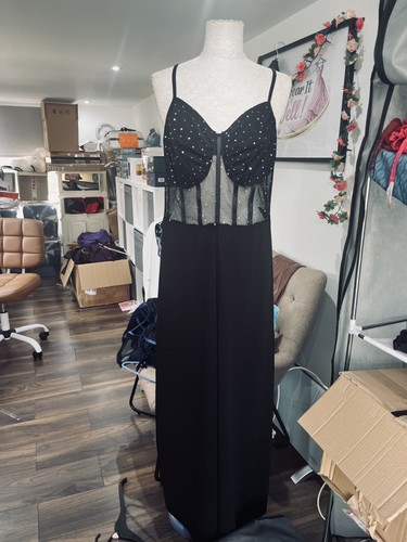 Ladies black sequin jumpsuit