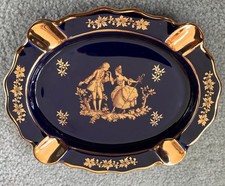 Limoges Cobalt Blue 22K Gold