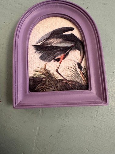 Resin mini framed art - framed, purple