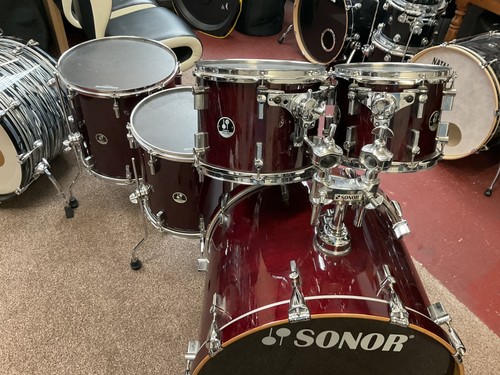 Sonor 3007 red maple lacquer - sonor,