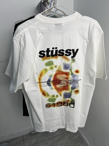 Stussy 1980 logo white shirt - white, t-shirt