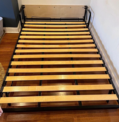 Black double murphy bed frame - murphy,