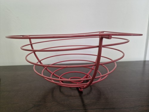 Vintage red wire egg basket - vintage,