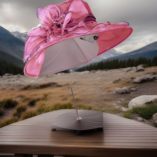 Elegant wide brim pink - elegant,