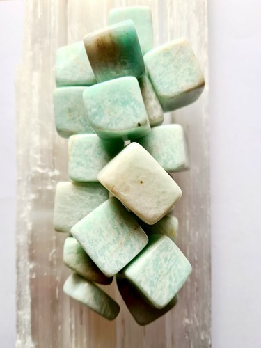 Amazonite healing cubes - amazonite,