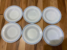 Set Of 6 JAJ Pyrex Wide Rimmed
