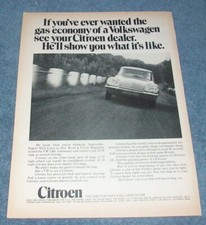 1970 Citroen DS19 Vintage Ad