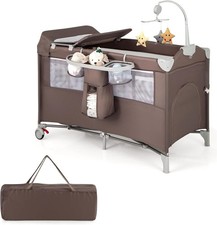 COSTWAY 5 in 1 Travel Cot