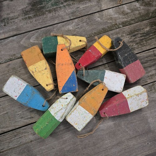 Wood lobster trap buoy - trap,