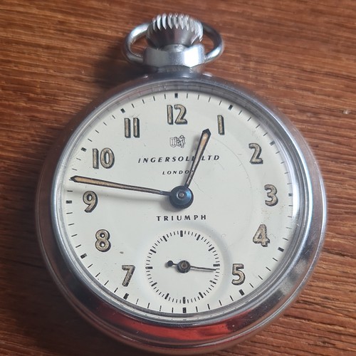Vintage metal ingersoll pocket - vintage,