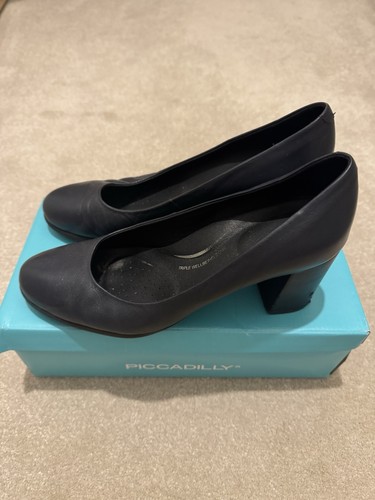 Ladies navy leather - navy,