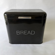 Metal Black Bread Bin Food