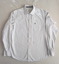 Hoggs Of Fife Mens Long Sleeve Shirt Medium Check White READ