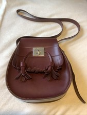 DR Marten ox Blood Leather Tassel Crossbody/ Saddle Bag Adjustable Strap See Pic