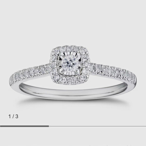 Samuel 9ct white gold halo - h.,