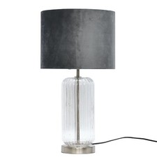 Modern Ribbed Glass 49cm Table