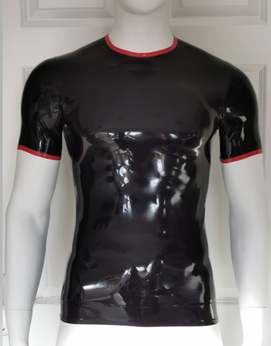 Rubber latex crew neck shirt - crew,