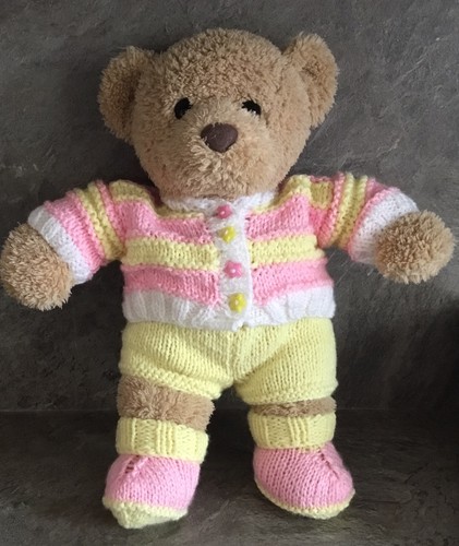 Hand knitted teddy - hand, bear