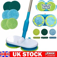Electric Floating Mop |Rechargeable Motorised Spin Mop | With 6 Cleaning Pads UK