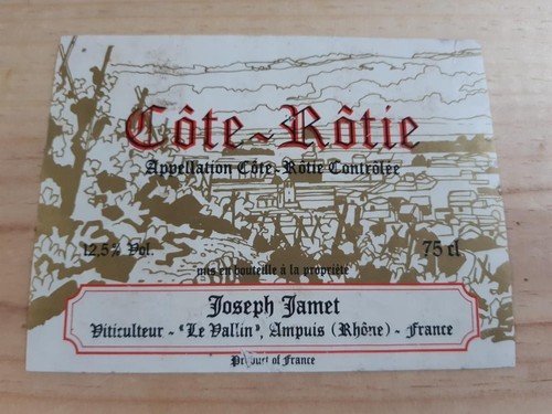 Wine label côte rôtie - label,