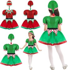 Girls Christmas Elf Costume