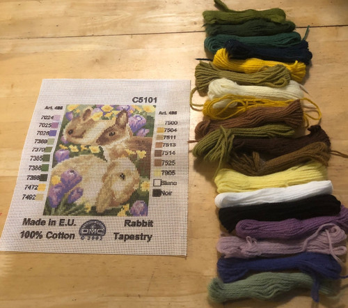 Dmc tapestry kit rabbits - tapestry,