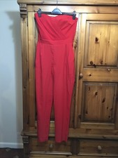 Red Lipsy Jumpsuit Size 12 New With Tags 