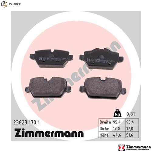 Brake pad set disc - set,