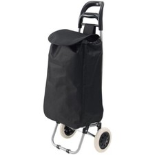 2 Wheel Light Weight Hoppa Navy Strong Folding Shopping Trolley Cart Bag UK