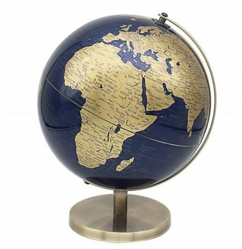 Contemporary blue gold large - contemporary, &
