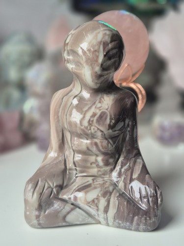 Mystery jasper alien - alien, carving