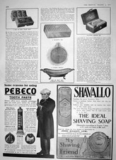 Old Antique Print 1910 Box